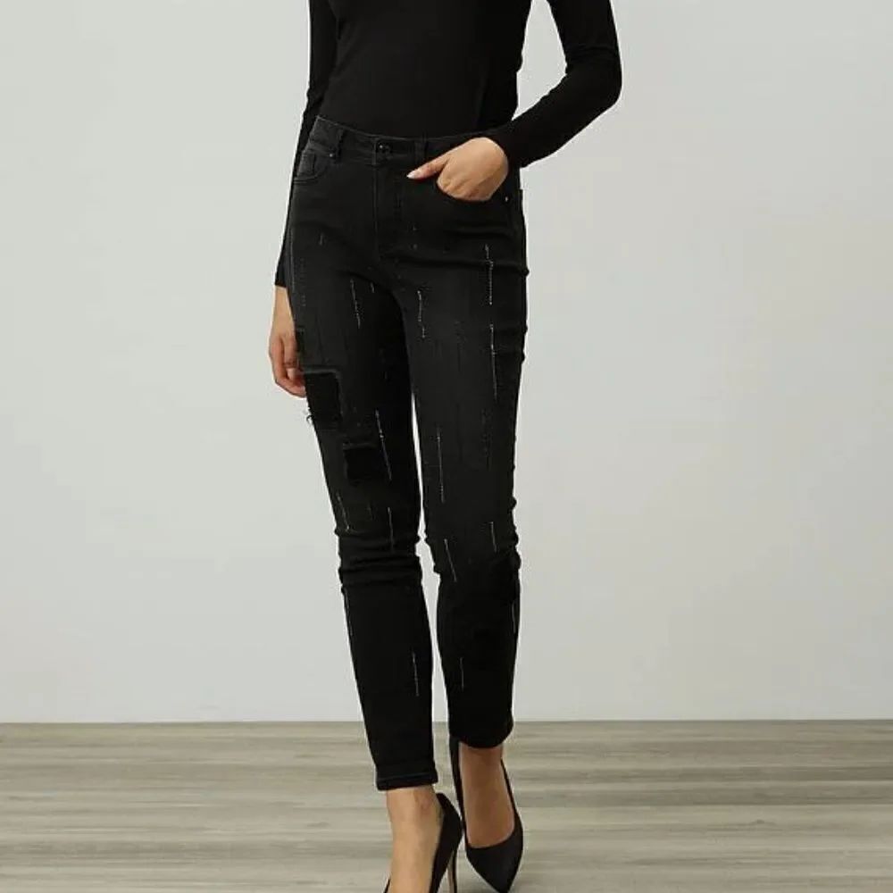 Joseph Ribkoff Embellished High Waist Jeans